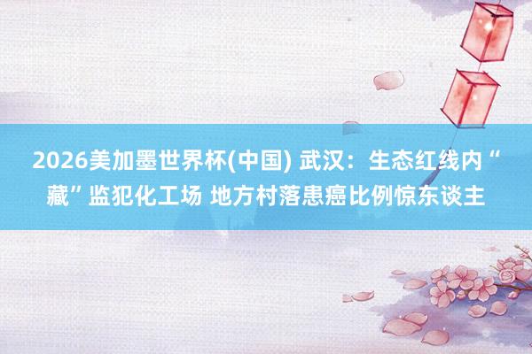 2026美加墨世界杯(中国) 武汉：生态红线内“藏”监犯化工场 地方村落患癌比例惊东谈主
