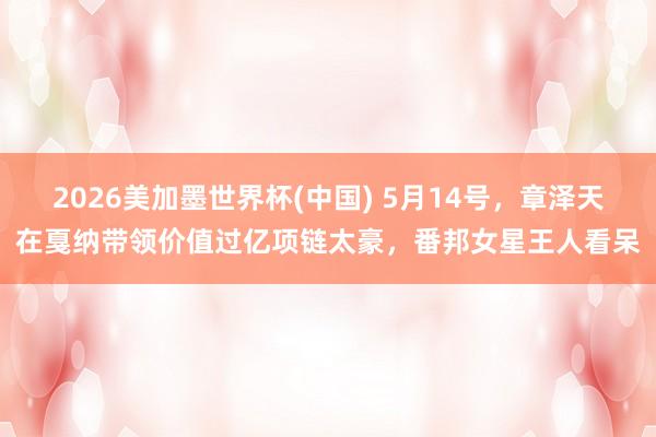 2026美加墨世界杯(中国) 5月14号，章泽天在戛纳带领价值过亿项链太豪，<a href=