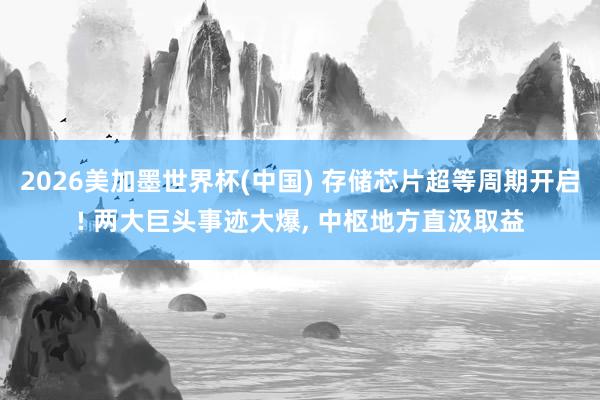 2026美加墨世界杯(中国) 存储芯片超等周期开启! 两大巨头事迹大爆， 中枢地方直汲取益