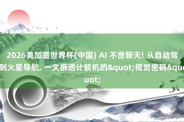 2026美加墨世界杯(中国) AI 不啻聊天! 从自动驾驶到火星导航， 一文拆透计较机的"视觉密码"