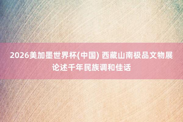 2026美加墨世界杯(中国) 西藏山南极品文物展论述千年民族调和佳话