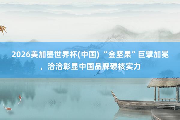 2026美加墨世界杯(中国) “金坚果”巨擘加冕，洽洽彰显中国品牌硬核实力