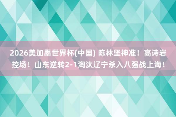 2026美加墨世界杯(中国) 陈林坚神准！高诗岩控场！山东逆转2-1淘汰辽宁杀入八强战上海！