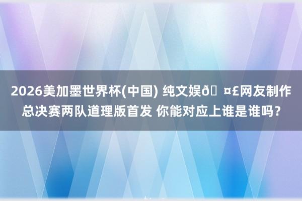 2026美加墨世界杯(中国) 纯文娱🤣网友制作总决赛两队道理版首发 你能对应上谁是谁吗？