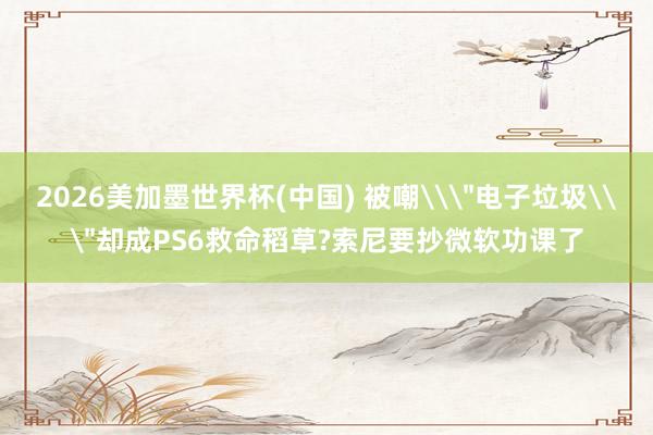 2026美加墨世界杯(中国) 被嘲\