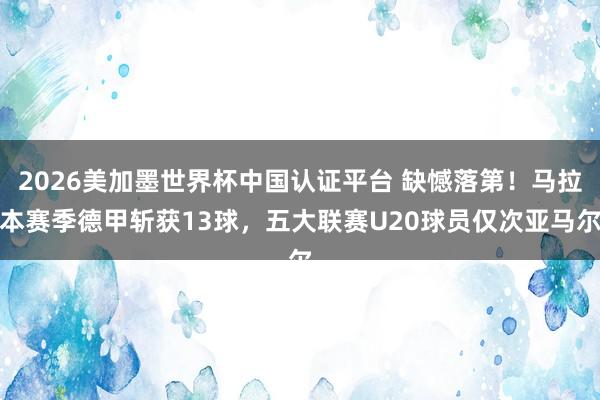 2026美加墨世界杯中国认证平台 缺憾落第！马拉本赛季德甲斩获13球，五大联赛U20球员仅次亚马尔