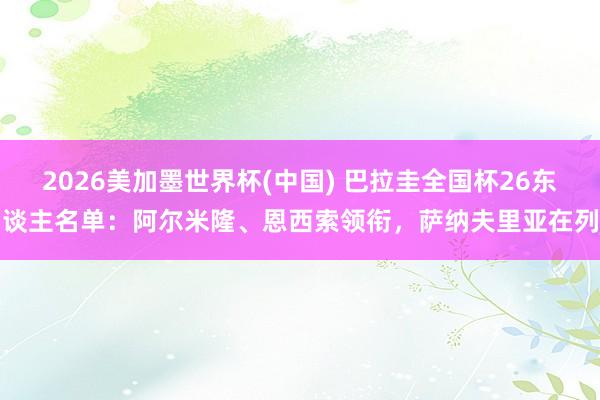 2026美加墨世界杯(中国) 巴拉圭全国杯26东谈主名单：阿尔米隆、恩西索领衔，萨纳夫里亚在列