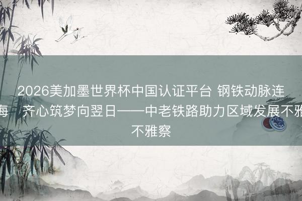 2026美加墨世界杯中国认证平台 钢铁动脉连山海　齐心筑梦向翌日——中老铁路助力区域发展不雅察
